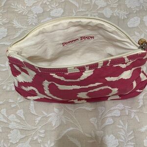 Donna Dixon Pink and Cream Cosmetic Bag